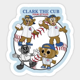 Clark in four styles Sticker